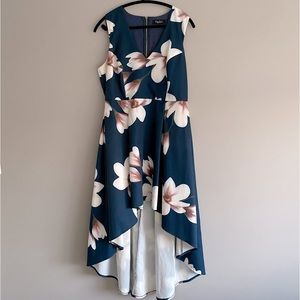 Papillon High-Low Navy Floral Dress - Size L